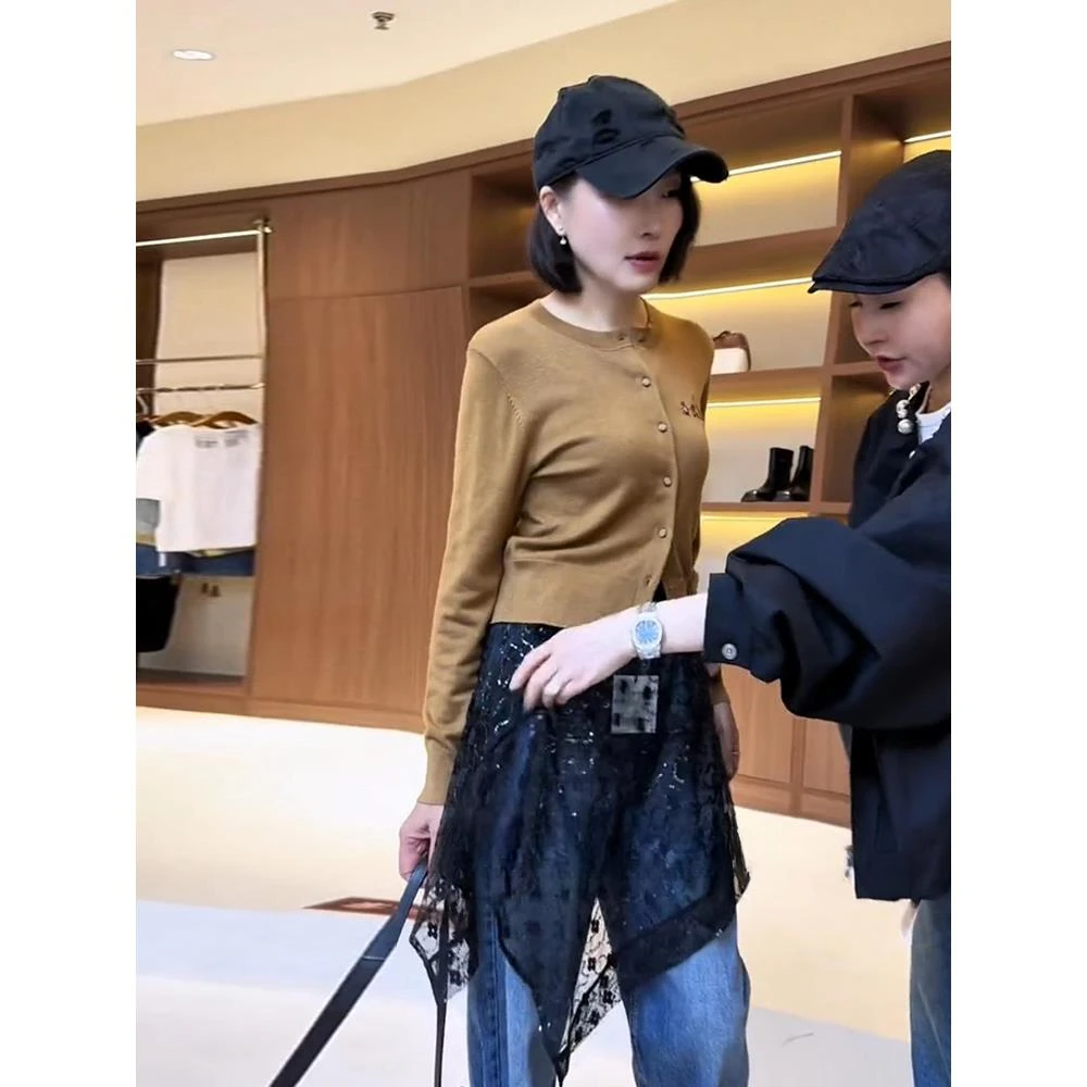 网纱系带黑色半身裙女2025新款时尚洋气爆款春秋时髦外穿屁帘短裙