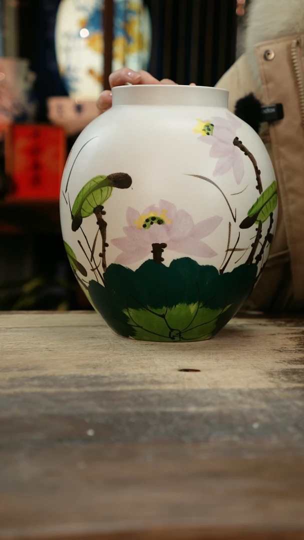 【闪购商品】瓷片景德镇纯手工釉下彩精品花瓶