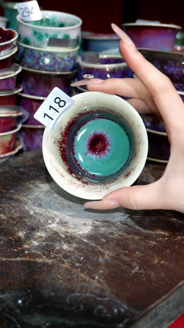 摆件精品窑变钧瓷茶器