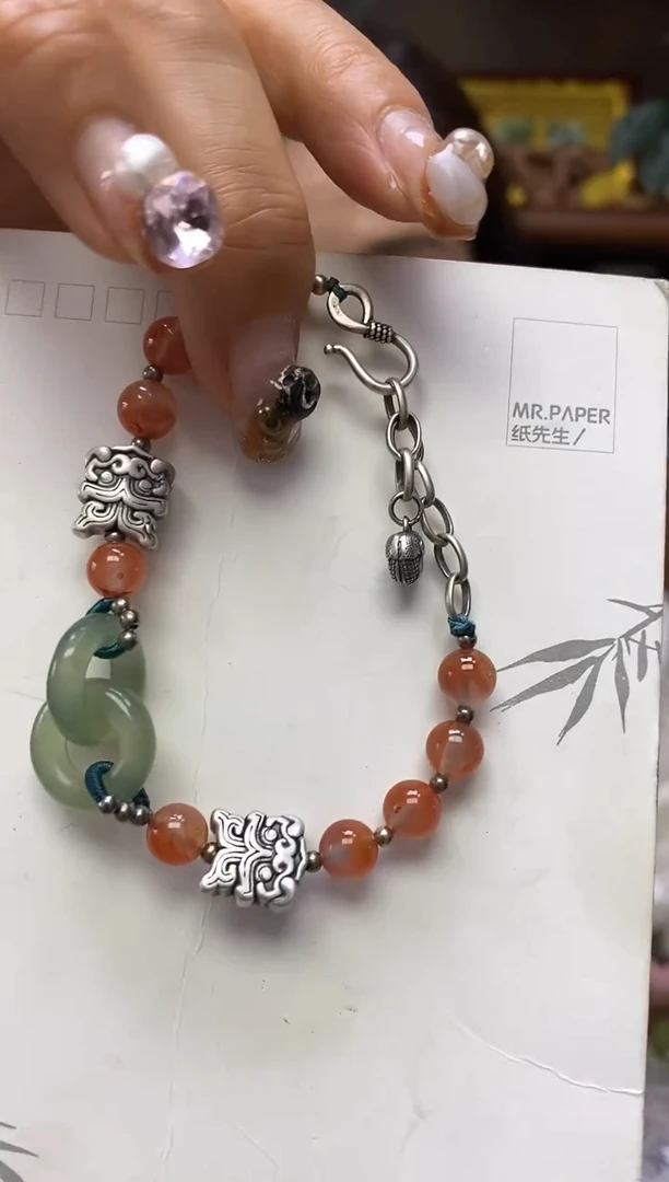 【闪购商品】岫玉手链未镶嵌·