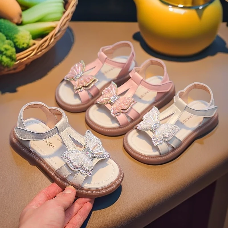 2025新款女童凉鞋时尚韩版鞋夏季防滑公主鞋女宝儿童软底休闲沙滩