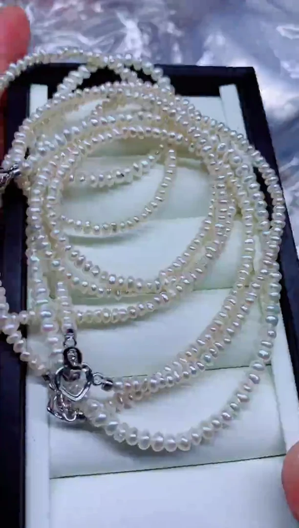 淡水珍珠合金项链多样性发其一，非无暇