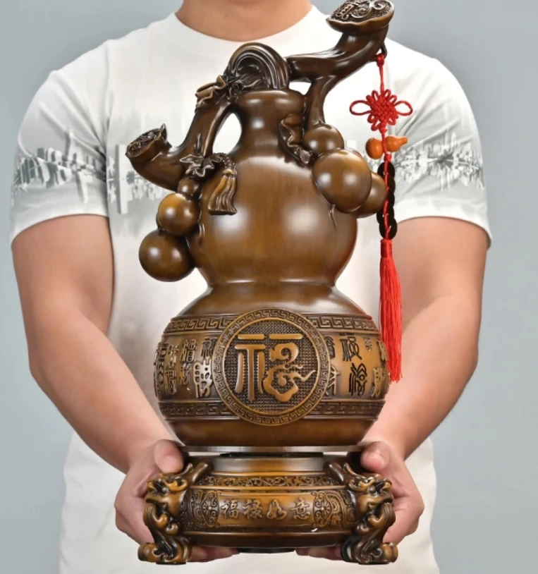 28*58CM福禄如意大葫芦摆件客厅玄关乔迁开业装饰品YM-福禄如意BD