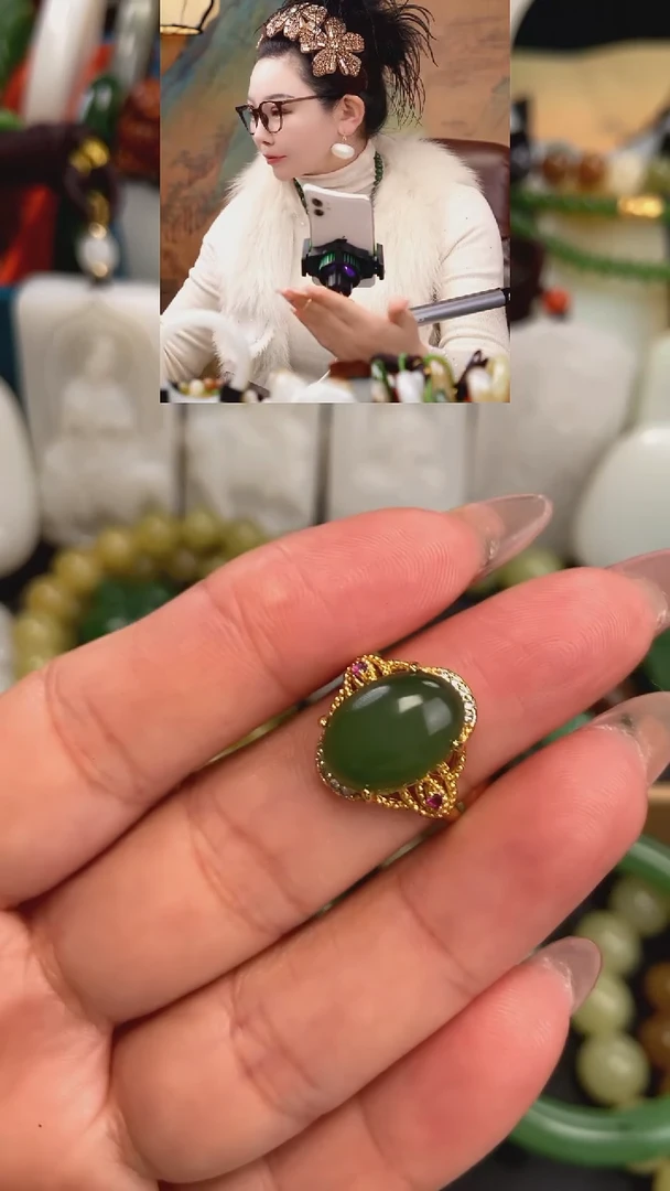 未镶嵌手串和田玉戒指