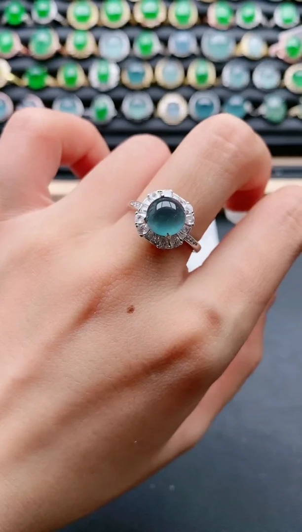 【闪购商品】翡翠戒指银S925镶嵌11111