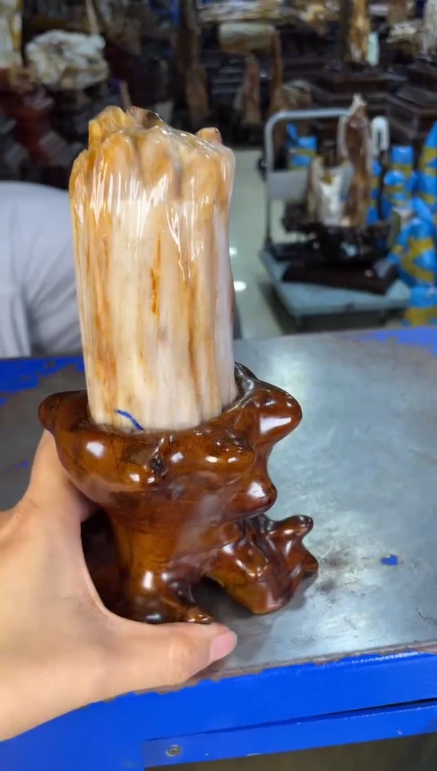 未镶嵌摆件硅化玉11