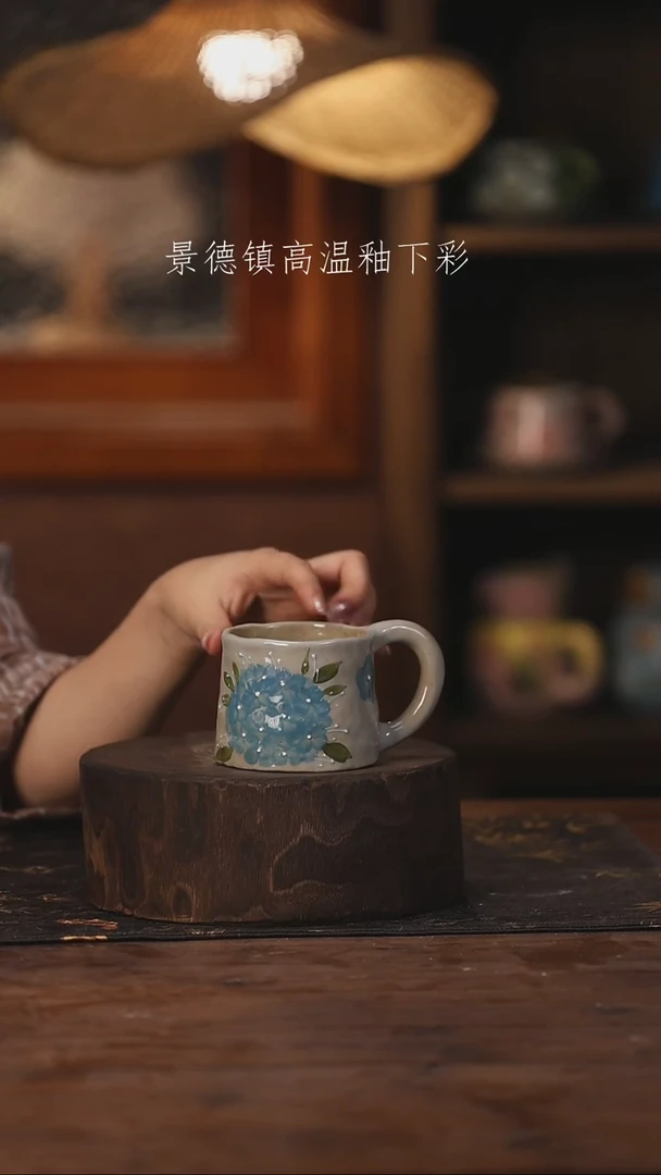 陶瓷景德镇高温釉下手绘陶瓷386