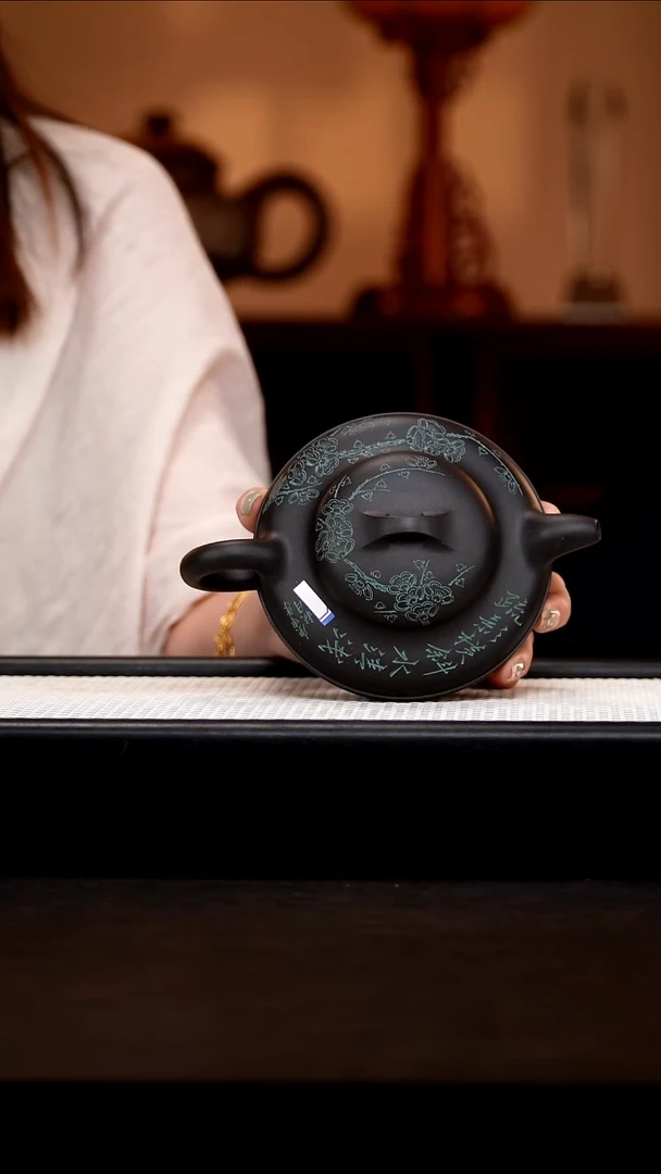 茶壶紫砂SDH11线圆铁砂泥300CC