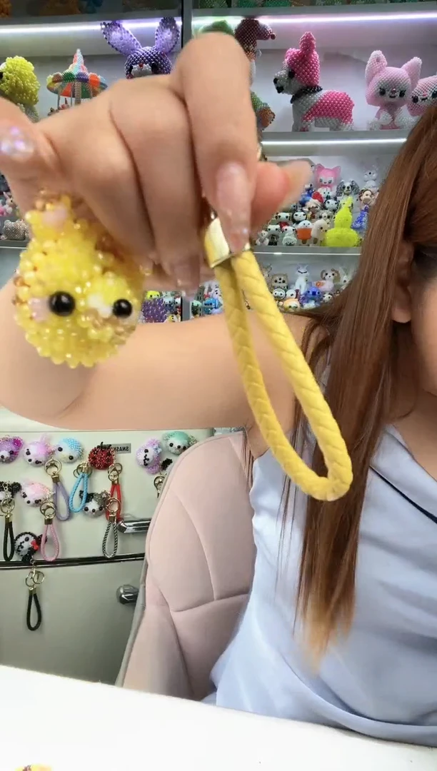 玻璃3147新款钥匙扣10个黄色