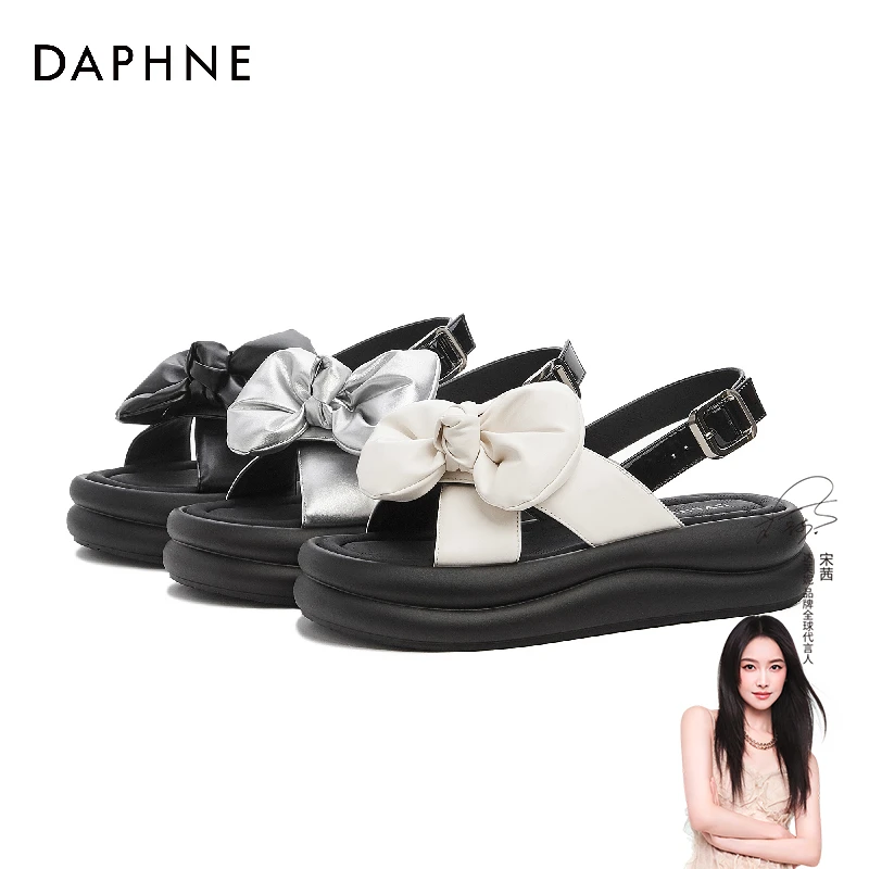 【蝶舞清涧】达芙妮夏季凉鞋女网红爆款新款仙女风时尚休闲百搭女鞋