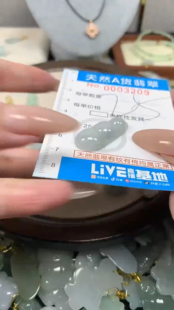 翡翠未镶嵌颈饰净货挂件-3209