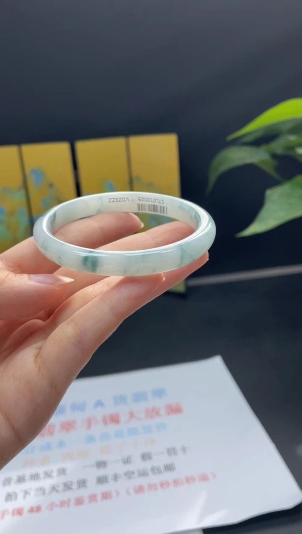 未镶嵌手镯翡翠18#天然缅甸A货翡翠手镯55-56正圈圈口（贵妃）