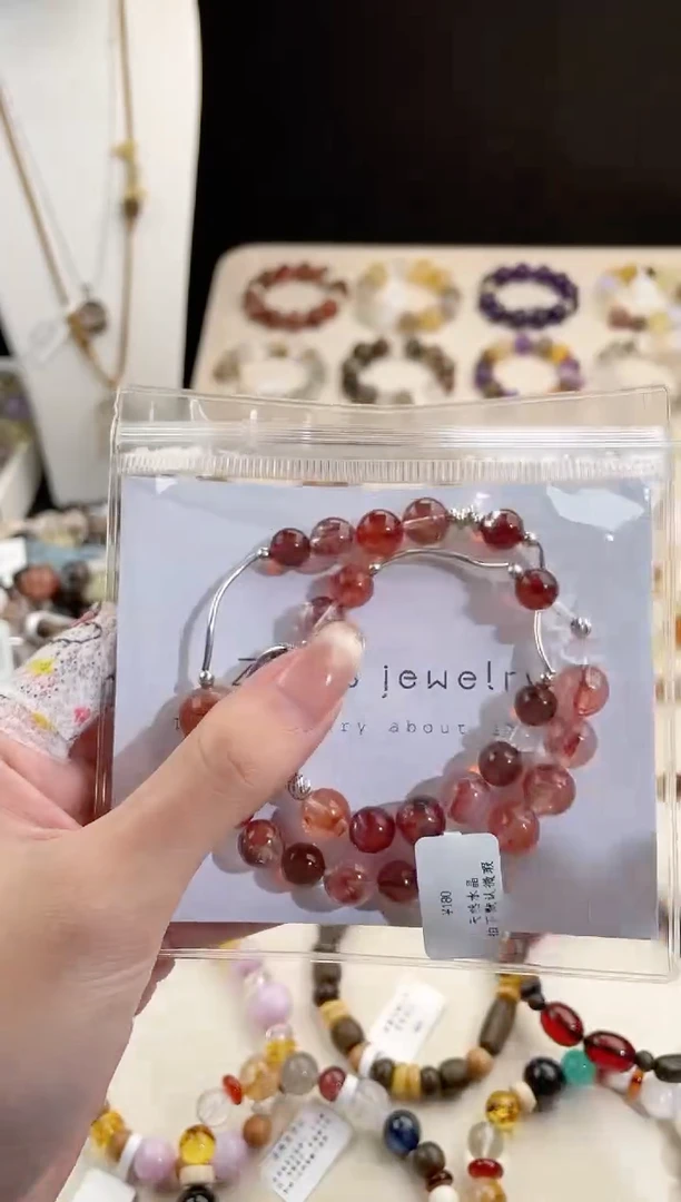 未镶嵌手串水晶?****?天然水晶血珀多宝手串