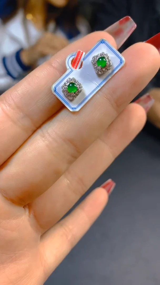 【闪购商品】翡翠耳饰未镶嵌0649181400多样性发一