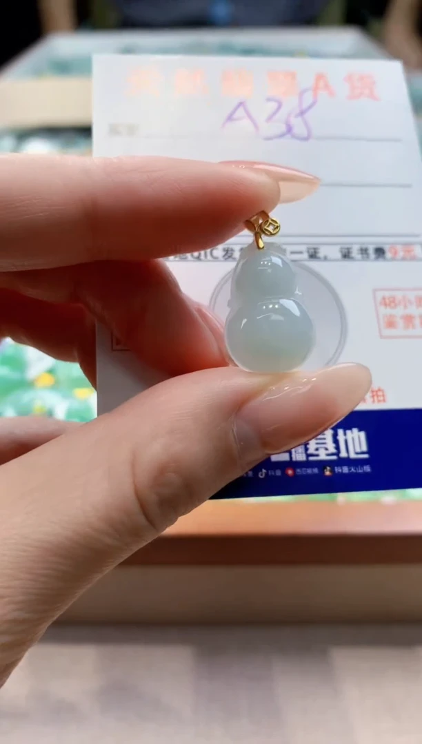 颈饰未镶嵌翡翠 天然翡翠挂件