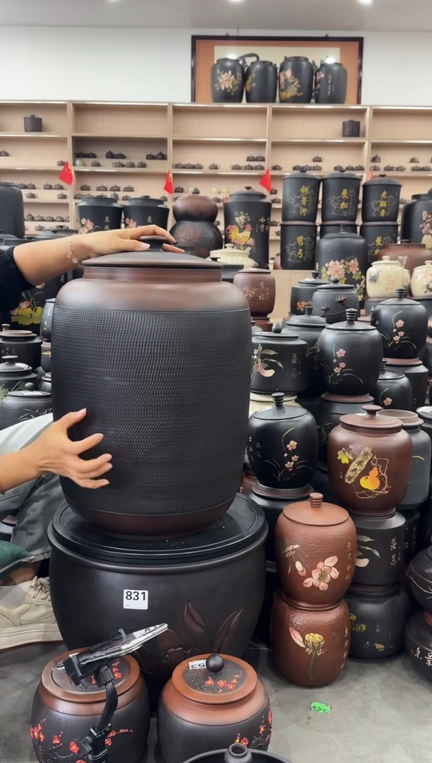 罐瑕疵茶缸高50cm刀纹   489