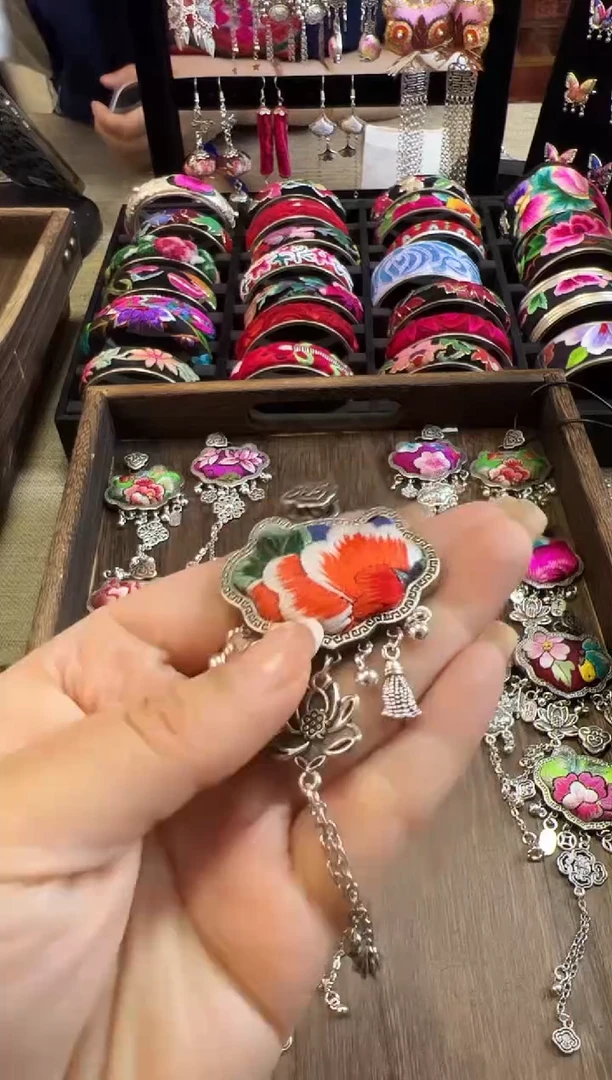 织绣艺枝独绣老绣饰品567