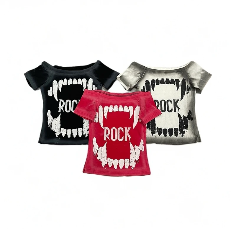 Coew july 原创设计 喷绘露肩T恤 277