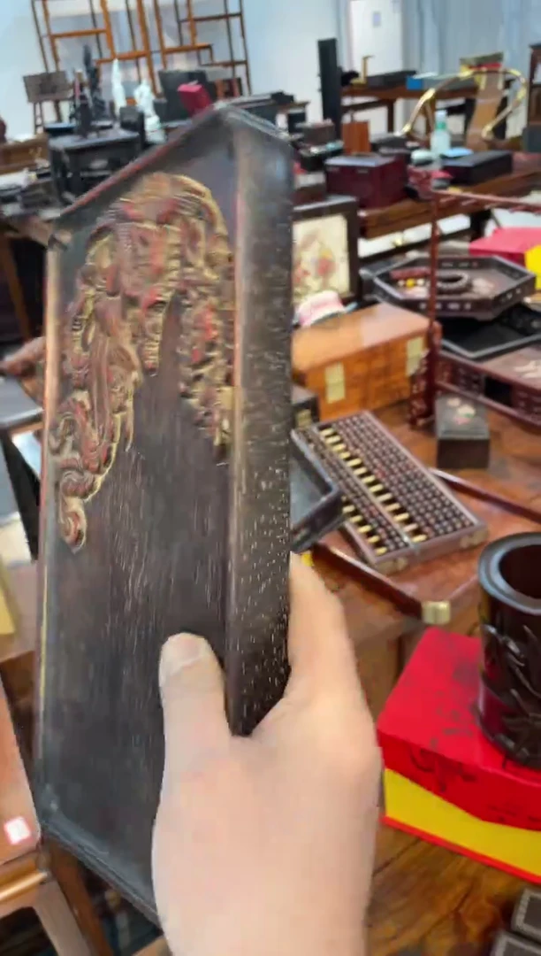 【闪购商品】木檀木雕刻窄茶盘