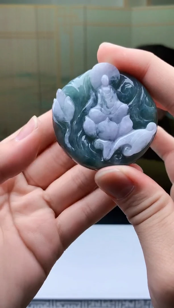 【闪购商品】定制翡翠未镶嵌4917bb-毛货挂件60