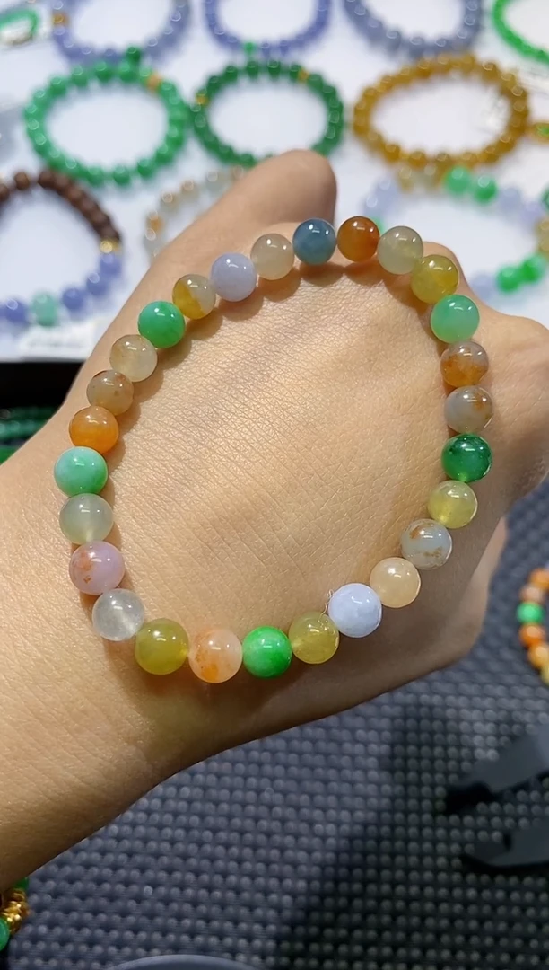 散珠翡翠卡6加多宝手串
