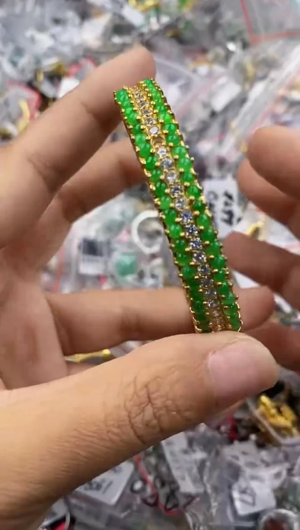 银S925镶嵌戒指翡翠111----9