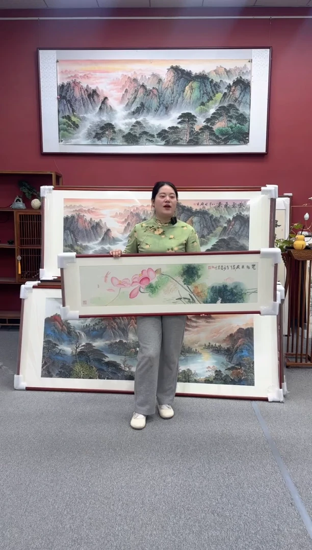 国画手绘  花开无痕 150*45