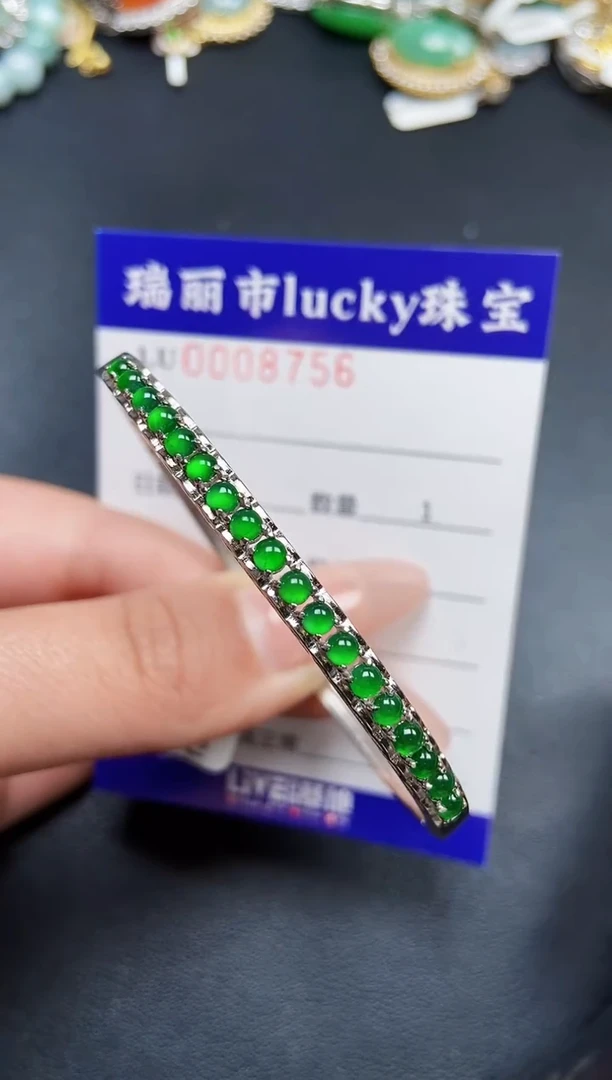 【闪购商品】翡翠颈饰银S925镶嵌8756