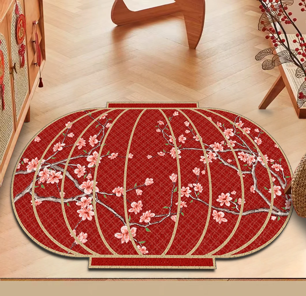 富贵入户门垫地垫免洗加厚卫生间防滑家用红色玄关脚垫吸水