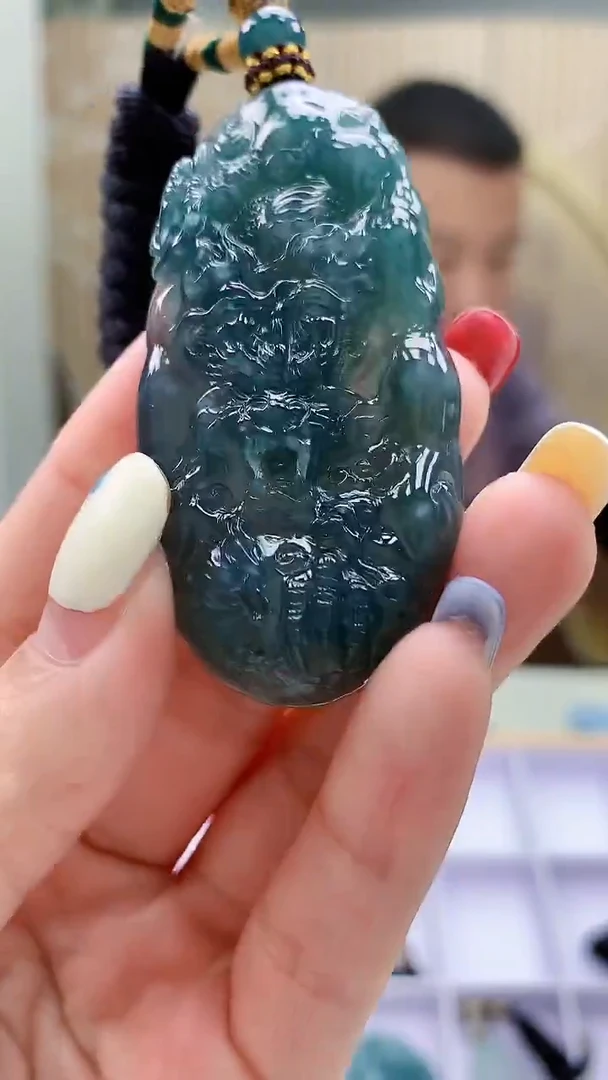 未镶嵌定制翡翠4898lr-毛货挂件48