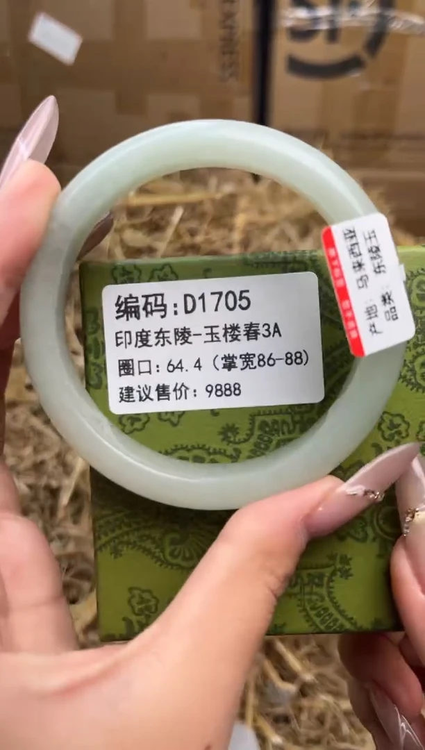 未镶嵌手镯石英质玉D1705-64.4