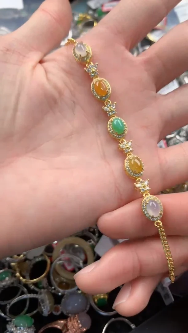 银S925镶嵌戒指翡翠222   9