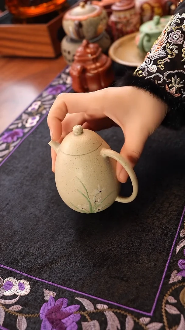 茶壶紫砂本绿龙蛋