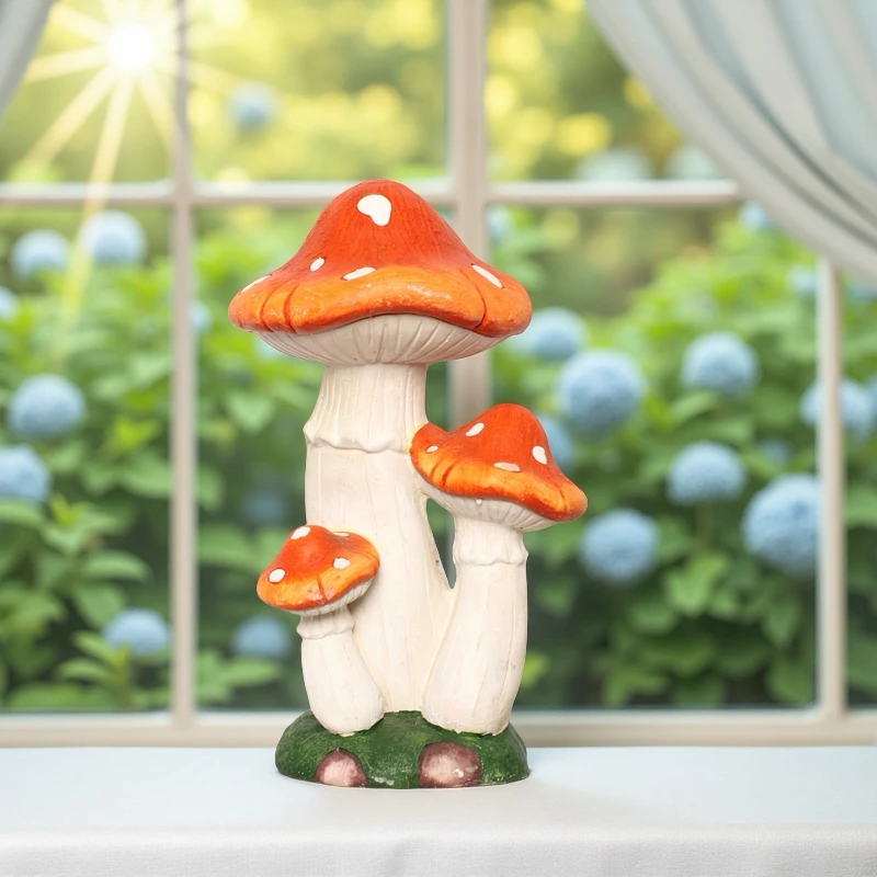 新款蘑菇花园卡通庭院乡村餐厅装饰仿真植物景观摆件