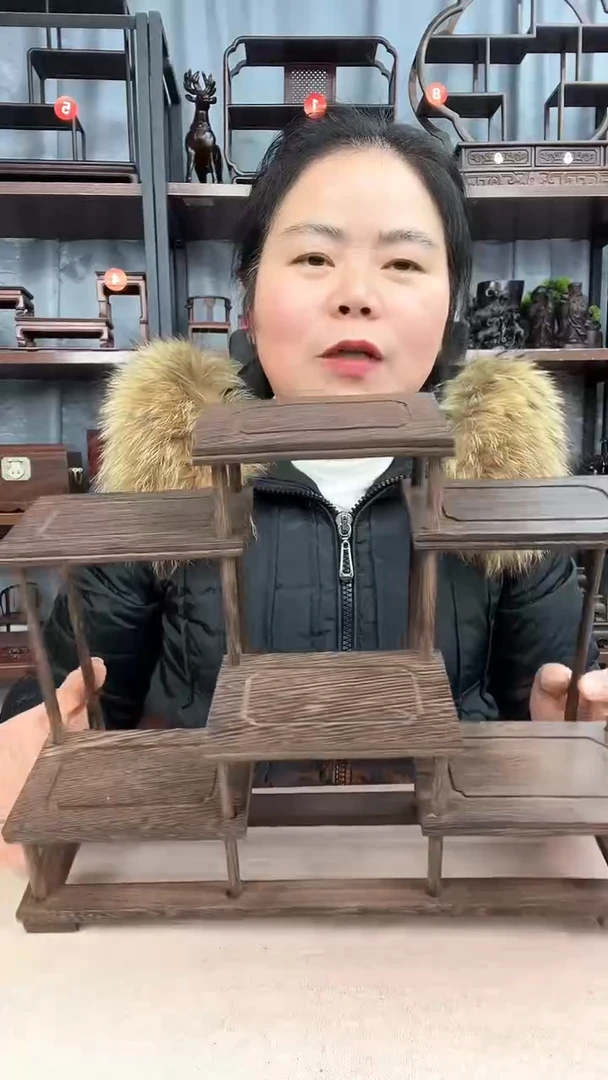 【闪购商品】乌木类端景台3018小李红木工艺品