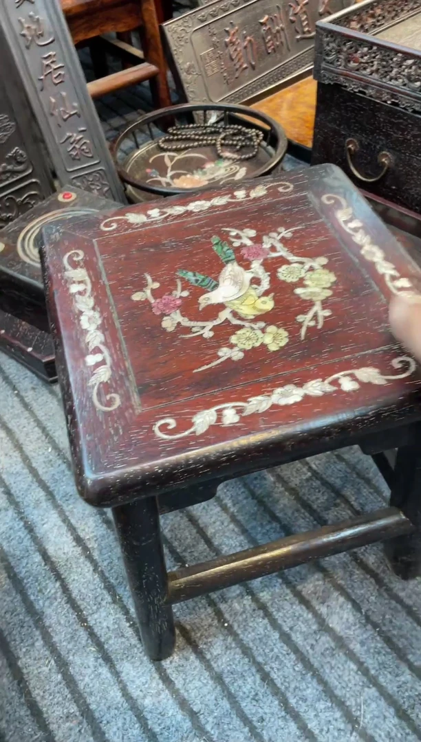 檀香紫檀（小叶紫檀）紫檀富贵凳一个