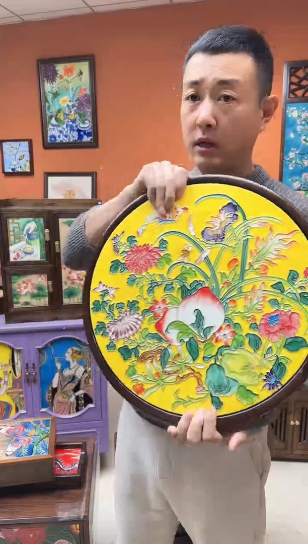 陶瓷 43转盘 寿桃