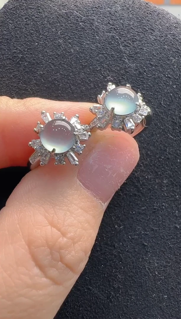 【闪购商品】翡翠耳饰银S925镶嵌多样性发货拍一发一