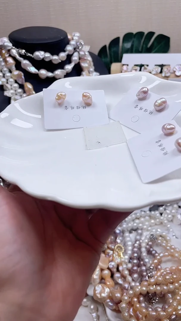 未镶嵌耳饰淡水珍珠【纯恬饰品】（多样性发货发一）