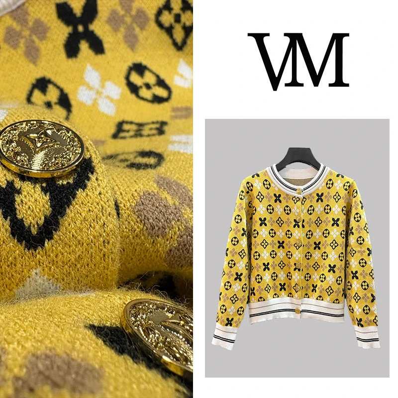 刘亦菲明星同款轻奢长袖针织开衫毛衣女春秋新款高级感上衣cx7797