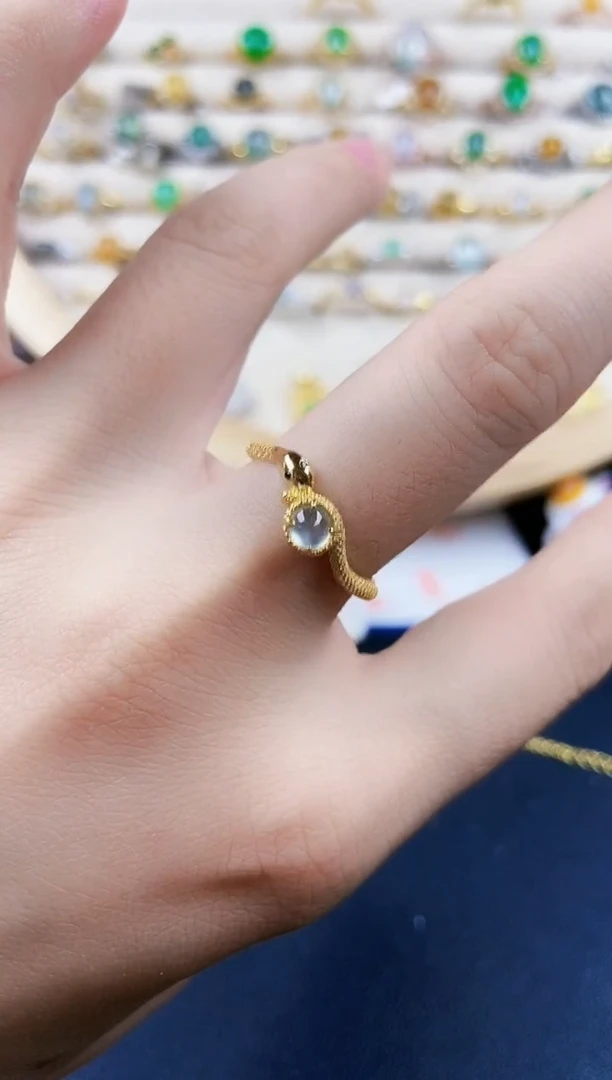 翡翠戒指银S925镶嵌4578987