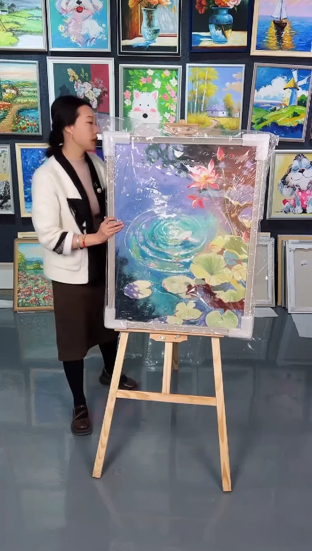 【闪购商品】油画67号 60*80荷塘-手绘油画