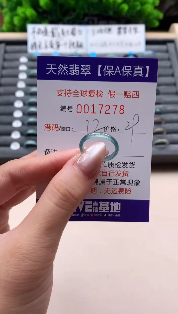 未镶嵌戒指翡翠天然  17278