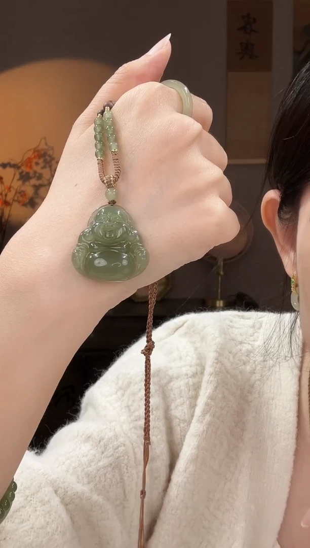 和田玉未镶嵌吊坠(赠链)【椿禾】佛公和田玉吊坠赠链* 多样性发一件