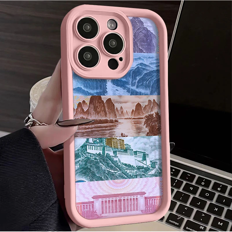 创意大好河山适用iphone16苹果手机壳15promax金刚砂14软131211