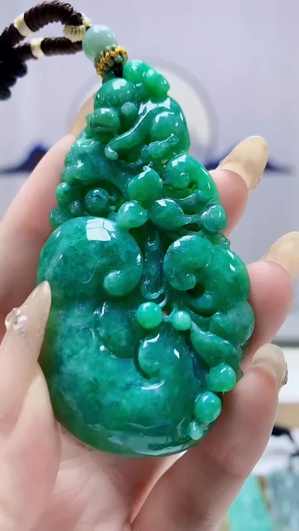 未镶嵌定制翡翠5028DD-毛货挂件134