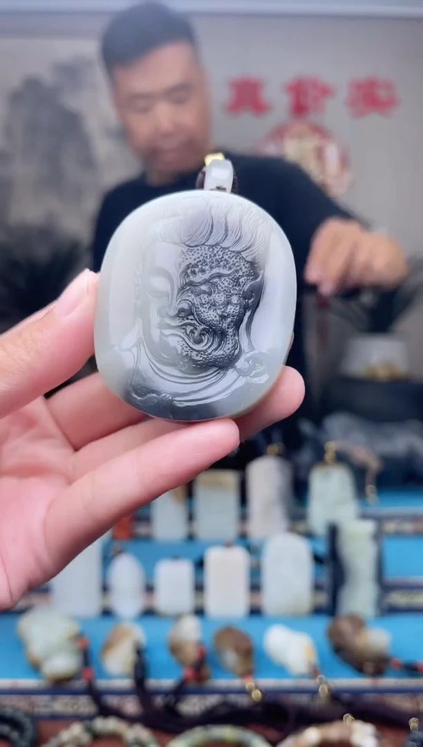 和田玉未镶嵌挂件1