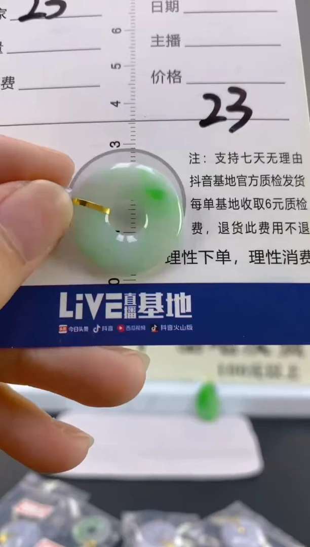 【闪购商品】翡翠颈饰18K金镶嵌天然A货翡翠