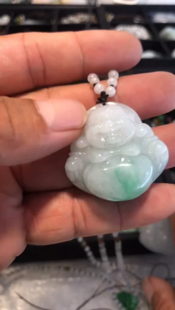 翡翠未镶嵌吊坠(不含链)弥勒佛