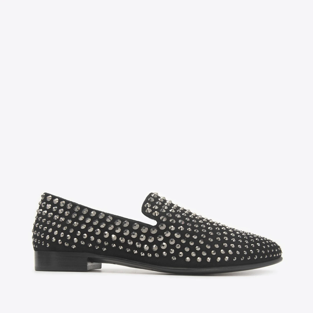 GIUSEPPE ZANOTTI GZ水钻羊皮一脚蹬男鞋休闲乐福鞋IU70043/009